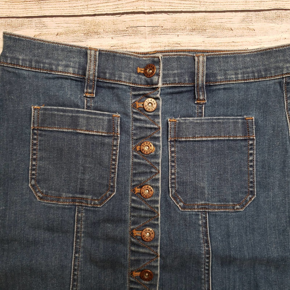 J.Crew Button Down Front Back Patch Pockets Denim… - image 2